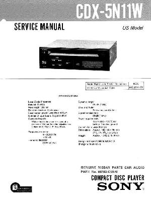 Сервисная инструкция Sony CDX-5N11W ― Manual-Shop.ru