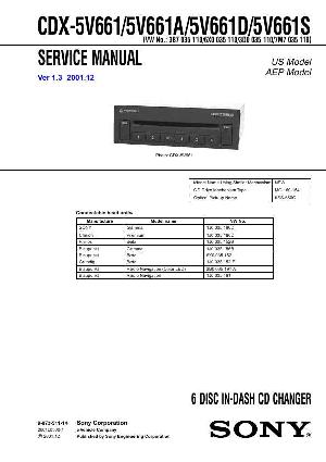 Сервисная инструкция Sony CDX-5V661 ― Manual-Shop.ru