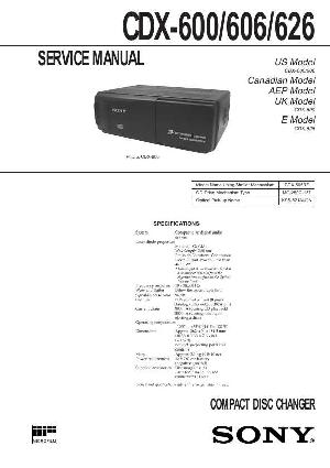 Service manual Sony CDX-600, CDX-606, CDX-626 ― Manual-Shop.ru