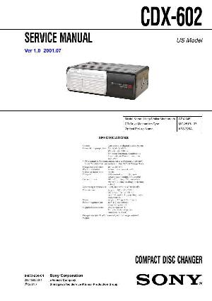 Service manual Sony CDX-602 ― Manual-Shop.ru