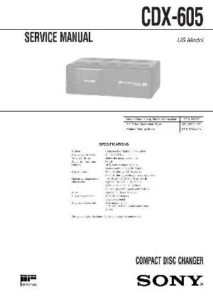 Service manual Sony CDX-605 ― Manual-Shop.ru