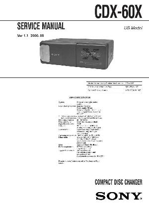 Service manual Sony CDX-60X ― Manual-Shop.ru