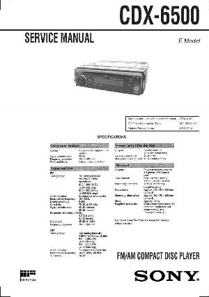 Service manual Sony CDX-6500 ― Manual-Shop.ru