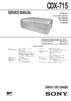 Service manual Sony CDX-715 ― Manual-Shop.ru