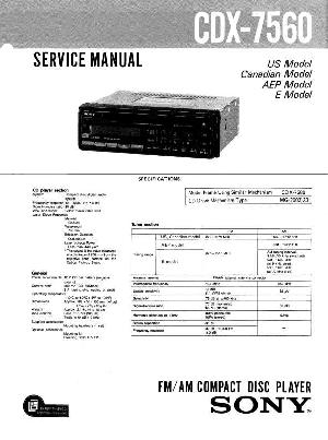 Сервисная инструкция Sony CDX-7560 ― Manual-Shop.ru