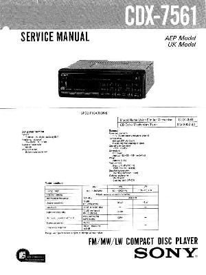 Service manual Sony CDX-7561 ― Manual-Shop.ru