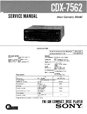 Сервисная инструкция Sony CDX-7562 ― Manual-Shop.ru