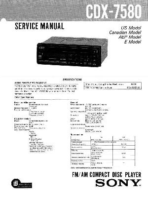 Service manual Sony CDX-7580 ― Manual-Shop.ru