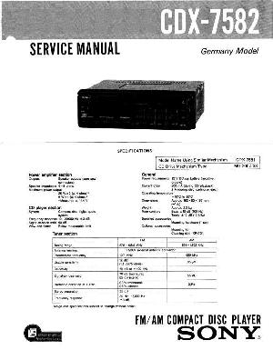 Сервисная инструкция Sony CDX-7582 ― Manual-Shop.ru