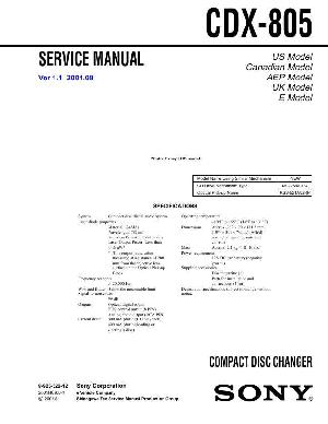 Сервисная инструкция Sony CDX-805 MECHANISM THEORY ― Manual-Shop.ru