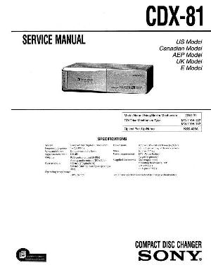 Service manual Sony CDX-81 ― Manual-Shop.ru
