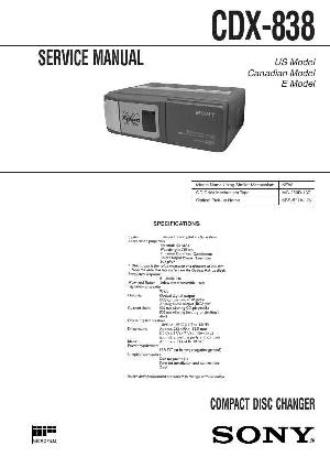 Сервисная инструкция Sony CDX-838 ― Manual-Shop.ru