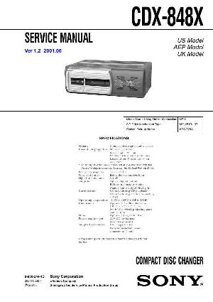 Сервисная инструкция Sony CDX-848X ― Manual-Shop.ru