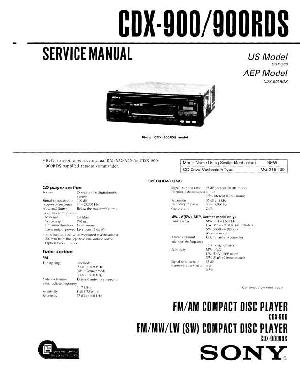 Сервисная инструкция Sony CDX-900, CDP-900RDS ― Manual-Shop.ru