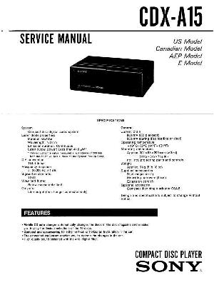 Сервисная инструкция Sony CDX-A15 ― Manual-Shop.ru