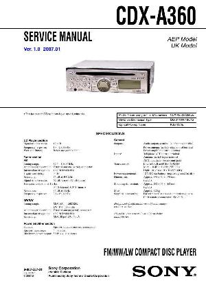 Сервисная инструкция Sony CDX-A360 ― Manual-Shop.ru