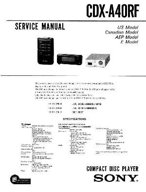 Сервисная инструкция Sony CDX-A40RF ― Manual-Shop.ru