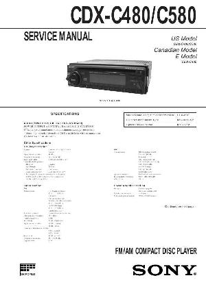 Сервисная инструкция Sony CDX-C480, CDX-C580 ― Manual-Shop.ru