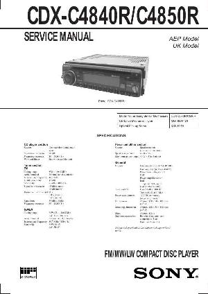 Сервисная инструкция Sony CDX-C4840R, CDX-C4850R ― Manual-Shop.ru