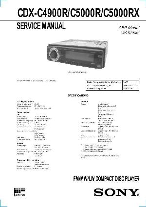 Сервисная инструкция Sony CDX-C4900R, CDX-C5000R ― Manual-Shop.ru