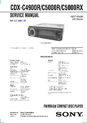 Сервисная инструкция Sony CDX-C4900R, CDX-C5000R, CDX-C5000RX ― Manual-Shop.ru