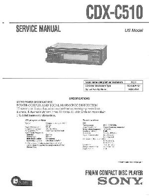 Service manual Sony CDX-C510 ― Manual-Shop.ru