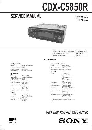 Сервисная инструкция Sony CDX-C5850R ― Manual-Shop.ru