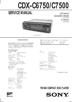 Service manual Sony CDX-C6750, CDX-C7500 ― Manual-Shop.ru