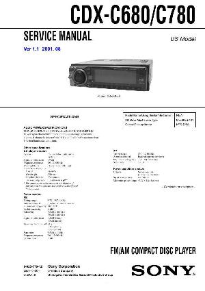 Сервисная инструкция Sony CDX-C680, CDX-C780 ― Manual-Shop.ru