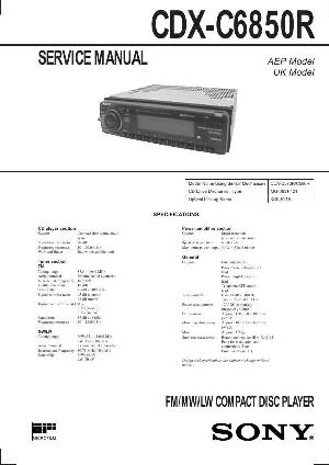 Service manual Sony CDX-C6850R ― Manual-Shop.ru