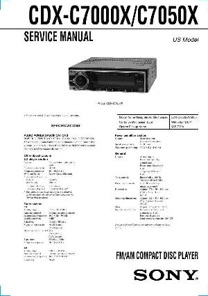 Сервисная инструкция Sony CDX-C7000X, CDX-C7050X ― Manual-Shop.ru