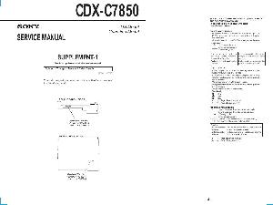 Сервисная инструкция Sony CDX-C7850 ― Manual-Shop.ru