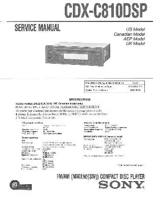 Сервисная инструкция Sony CDX-C810DSP ― Manual-Shop.ru