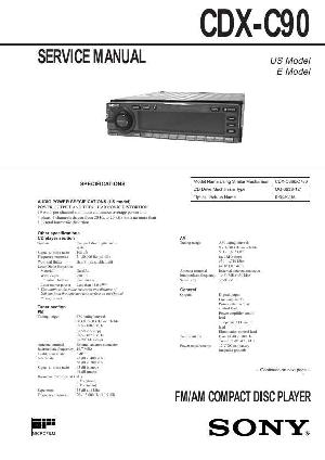 Сервисная инструкция Sony CDX-C90 ― Manual-Shop.ru