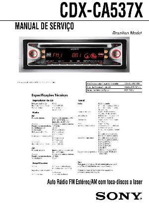 Сервисная инструкция Sony CDX-CA537X ― Manual-Shop.ru