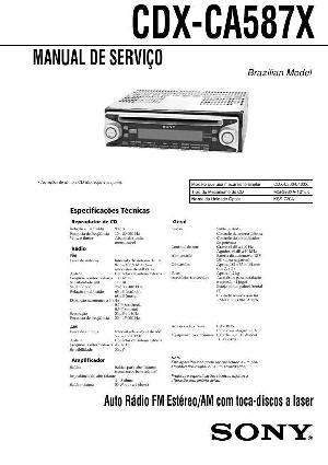 Сервисная инструкция Sony CDX-CA587X ― Manual-Shop.ru