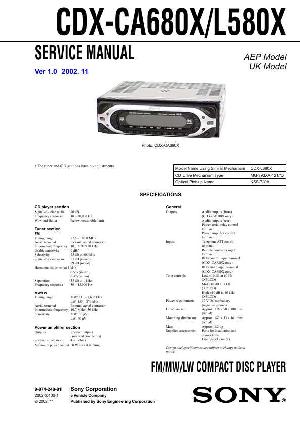 Service manual Sony CDX-CA680X, CDX-L580X ― Manual-Shop.ru