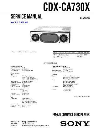 Service manual Sony CDX-CA730X ― Manual-Shop.ru