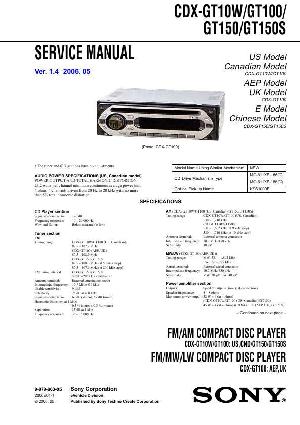 Service manual Sony CDX-GT10W, CDX-GT100, CDX-GT150, CDX-GT150S ― Manual-Shop.ru