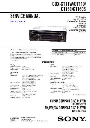 Service manual Sony CDX-GT11W, CDX-GT110, CDX-GT160, CDX-GT160S ― Manual-Shop.ru