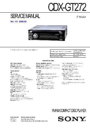 Сервисная инструкция Sony CDX-GT272  ― Manual-Shop.ru