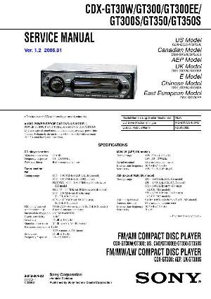 Service manual Sony CDX-GT30W, CDX-GT300, CDX-GT300EE, CDX-GT300S, CDX-GT350, CDX-GT350S ― Manual-Shop.ru