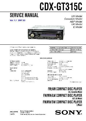 Service manual Sony CDX-GT315C ― Manual-Shop.ru