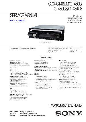 Сервисная инструкция Sony CDX-GT48UM, CDX-GT480U, CDX-GT480US, CDX-GT484US ― Manual-Shop.ru