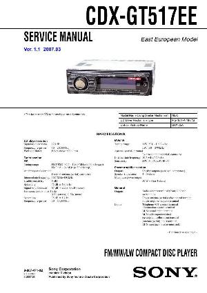 Сервисная инструкция Sony CDX-GT517EE  ― Manual-Shop.ru
