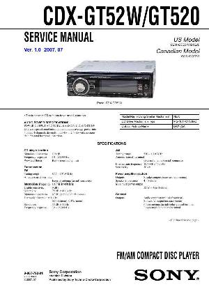 Сервисная инструкция Sony CDX-GT52W, CDX-GT520 ― Manual-Shop.ru