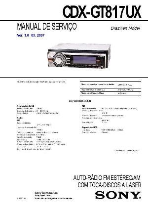 Service manual Sony CDX-GT817UX ― Manual-Shop.ru