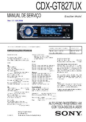 Сервисная инструкция Sony CDX-GT827UX ― Manual-Shop.ru
