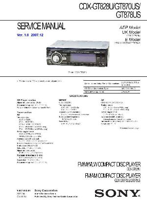 Service manual Sony CDX-GT828U, CDX-GT870US, CDX-GT878US  ― Manual-Shop.ru