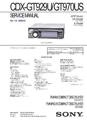 Сервисная инструкция Sony CDX-GT929U, CDX-GT970US ― Manual-Shop.ru